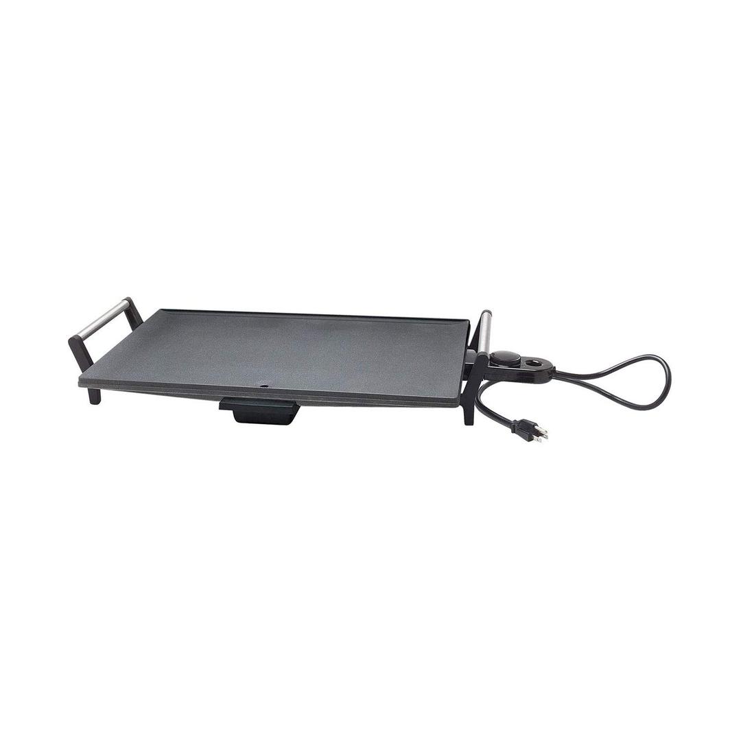 BroilKing PCG-5 Electric Flat Top Griddles | Countertop Hot Plate Grill for Restaurant Teppanyaki Food Truck | Removable Backsplash and Grease Tray, 29W x 12.5D x 5.5"H, Black, Stainless Steel, 120v