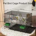 20-inch Bird Cage,Foldable Medium Small Parrot Parakeet Bird Cages for Parrots Canaries Cockatiels Lovebirds Finches Budgies Conures Pet Metal Birdcage with Slide-Out Tray and 4 Pcs Bird Toys