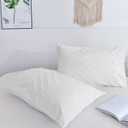 Nanko Pillow Case/Pillow Shams Queen Set of 2, Light Grey Tufted Jacquard Boho Soft Shabby Chic Microfiber Pillow Covers, Soft Comfortable for Home Hotel Bed, Modern for Men and Woman, 20 x 30 inch, Light Grey