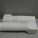 2 Pack Rain Gutter Downspout Extensions Flexible,Downspout Extender Diverter Extendable from 21" to 58". Drain Pipe Connector Extendable for Most Residential Downspouts (White)