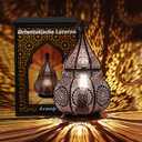 Oriental Lamp Black 36 cm for Candles, Lamps E27 Socket and LED Fairy Lights Indoor and Outdoor Decoration Moroccan Lantern Arabic Lantern Weatherproof Garden Lantern