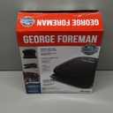 George Foreman 4-Serving Removable Plate Electric Grill and Panini Press, George Tough Non-Stick Coating, Drip Tray Catches Grease, Black