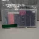 Disposable Makeup Applicators Kit with Triangle Puff Mixing Palette, Artist Supplies Disposable Mascara Wands, Lip Brushes, Hair Clips Powder Puffs for Face with Storage Box (Black and Pink)