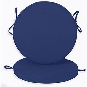Loveboat Outdoor Bistro Chair Cushion Water Resistant Round Bar Stool Cushion 15 in Navy Blue