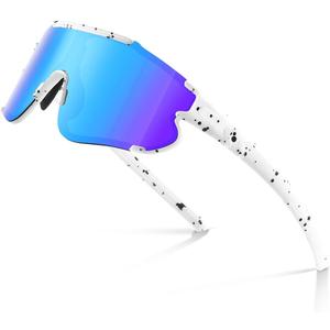 Fanshen Polarized Sports Sunglasses for Men Women, UV Protection Sun Glasses for Cycling, Running, Fishing