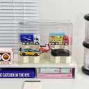 Yesesion Clear Display Cases for Figures Under 8 inches Tall, Large Plastic Collectibles Showcase with 14pcs Cube, Stackable Storage Box with Lid for Model Car, Doll, Toy, Souvenir, Perfume Stand