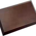 Dark Brown Solid Cherrywood Pedestal, Rectangular Wood Display Base with Bevel, Vintage Decor Wooden Riser for Display (9" x 6" x 7/8")