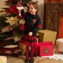 2 Pairs Girls Patterned Red Tights Christmas Holiday Stockings Kids Snowflake Printed Tights for Girls 4-10t (Red, L)