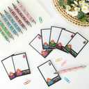 Dumpster On Fire Desk Accessories - 8 PCS Cute Sticky Notes + 8PCS Ballpoint Pens, It's Fine I'm Fine Everything is Fine,Memo Notes Funny Office Gifts for Women Men Coworkers