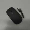 Wireless Bluetooth Mouse, Rechargeable, LED, Silent, Ultra-thin Design (Bluetooth 5.2 and 2.4GHz USB Receiver) | Portable Computer Mouse for Laptops, iPads, MacBooks and Apple Devices (Black)