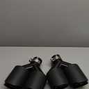 LCGP 2 Pack Carbon Fiber Exhaust Tip 2.5" Inlet to Dual 3.5" Outlet 9.8" Long Black Stainless Steel Y Pipe Tailpipe tip
