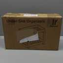 2 Pack Under Sink Organizer, Bamboo Wooden 2-Tier Pull-Out Storage with Sliding Drawers for Kitchen and Bathroom Cabinets, Easy Installation (Black, 1 pack)