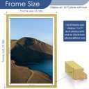 PEALSN 12x18 Picture Frame Set of 6, Display Pictures 11x17 with Mat or 12 x 18 without Mat for Wall Mounting Display, Photo Frames Collage for Wall Decor, Gold