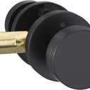 Goldenwarm Black Door Knobs Interior, Heavy Duty Zinc-Alloy Privacy Matte Black Interior Door Knobs, Indoor Doorknobs for Bedroom, Bathroom (1 Pack)