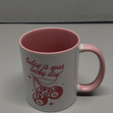 JKMBN Trendy Pink Cherry Coffee Mug, Retro Magic 8 Ball Ceramic Coffee Mugs, Preppy Coffee and Tea Cup, Coquette Gifts for Women Girls, 11oz Ceramic Cup Pink