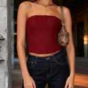 Mylleure Women Sheer Mesh Tube Top Back Zip Up Sleeveless Strapless Bandeau Crop Top Sexy See Through Going Out Streetwear (Black, Small)