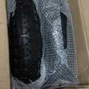 TICONN 10" Solid Tires, 2 Pack Flat Free 4.10/3.50-4'' Wheels with 5/8 Axle Bore Hole and Double Sealed Bearings (Black, 2PK)