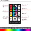 Dimmable Under Cabinet Lighting, RGB LED Light Bar, RF Remote Control Lamp, Multicolor Under Counter Lights for Desk, Room, Cupboard, Hallway, Shelf, Closet (24 Inch)