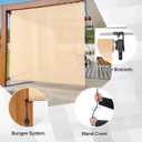 Aoodor Patio Roller Shade 5 x 8 ft HDPE Fabric