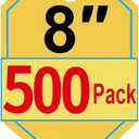 Zip Ties 8 Inch, 500 Pack, White Cable Ties for Multi-Purpose, Nylon/Plastic Wire Ties for Home Improvement, Office & Outdoor Use (Clear-Colored Style), 40lb Tensile Strength.