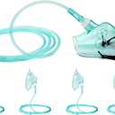 4 Packs Adult Europe Standard Oxygen Mask with 6.6' Tubing and Adjustable Elastic Strap - Size L+