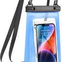 Large Waterproof Phone Pouch Universal Phone Waterproof Case for iPhone 15 14 13 12 11 Pro Max Galaxy S22 S21 IPX8 Water Proof Dry Bag with Wide Lanyard Waterproof Pouch for Swimming Rafting