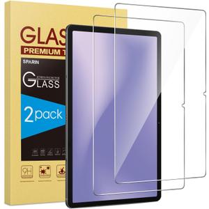 SPARIN Screen Protector for Samsung Galaxy Tab S10 Plus/S9 Plus/S9 FE Plus/S7 FE 5G/S8+ 12.4 Inch, HD Tempered Glass for galaxy Tablet S10+, Anti-Scratch, High Response -2 Pack (12.4 inch)