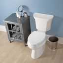 Bemis Ashland Modern Wood Toilet Seat with Decorative Edge, Slow Close, Secure Hinges, Made in USA, Elongated, White