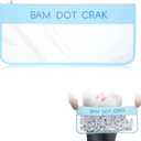 1 PCS American Mahjong Bag - Empty Mahjong Tiles Bag Only with Zippered & Letters, Case Only (Blue,Bam Dot Crack)