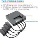 Hanatora LCD Simultaneous Charger with Storage Charge for DJI Mini 5 4 3 Pro Battery,Fast Multi Parallel 6 in 1 Display Charging Hub Drone Accessories