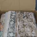 Area Rugs 2'x3' Kitchen Rugs Entry Rug Small Rugs for Entryway Kitchen Bathroom Door Mat Indoor Entrance,Washable Non Slip, Brick Red Rust Neutral Brown Burnt Orange Green