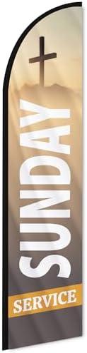 Easter Feather Flag 11.5 FT Advertising Sign for Business Storefronts Retailers Shops Food Trucks Events and Fairs (Flagpole Not Included)