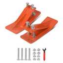 Doppy 2Pcs Tractor Bucket Edge Protector, 3/8'' Thick Snow Skid Tamer, Double Hex Lock Nuts & Bolts Included for Snow Removal, Leaves, Gravel Spreading, Orange