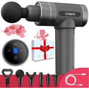 Xllent Mothers Day Gifts for Mom - Gifts for Mom,Massage Gun Deep Tissue Portable Super Quiet Electric Percussion Muscle Massager - Mothers Day,Mothers Day Gifts for Wife(Gray)