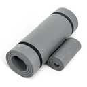 CAP Barbell High Density Exercise Yoga Mat with strap and Knee Pad 71"x24"x1/2" GRAY