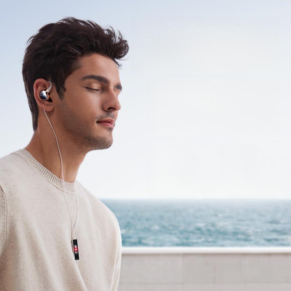 Questyle NHB12 Audiophile in-Ear Headphones Compatible with Apple Device, MFi Certified Lossless Earbuds, Wired and Noise Canceling, 192kHz Studio Sound Quality