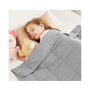 CuteKing Weighted Blanket - Weighted Blanket with Premium Glass Beads - Breathable Heavy Blanket for Comfort Sleep - Thick Blanket All Season (7lbs, 40"x60", Light Grey)