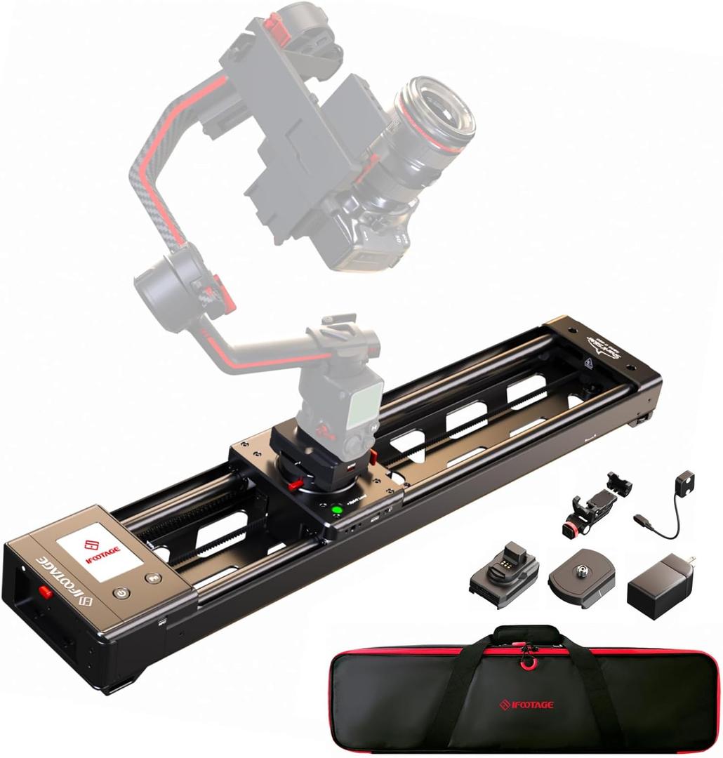 IFOOTAGE Shark Slider Nano II 660 Motorized Camera Slider - 26" Multi-Axis Pan Slider for DJI RS 2/RS3 Pro/RS 4/RS 4 Pro Gimbals, 15.4lbs Payload, 360 Panoramic, 6 Modes, Phone/Camera Compatible