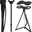 ALEVMOOM Walking Cane with Seat 2-in-1 Cane Stool for Adults, Aluminum Walking Stick with Seat, Stick Chair Portable Stool for Senior