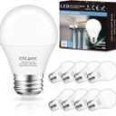 Cotanic 8 Pack A15 LED Ceiling Fan Light Bulbs 4000K Natural Daylight, 6W Small Light Bulb for Chandelier 60W Equivalent, E26 Standrad Base, 600lm, CRI 80+, Non-Dimmable