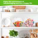 Hoolerry 12 Pcs Plastic Candy Jar with Scoops Set include 6 Hexagon Cookie Jars with Lid for Candy Buffet and 6 Candy Scoops 73 oz Large Storage Jar Clear Food Storage Canisters Kitchen Countertop Jar