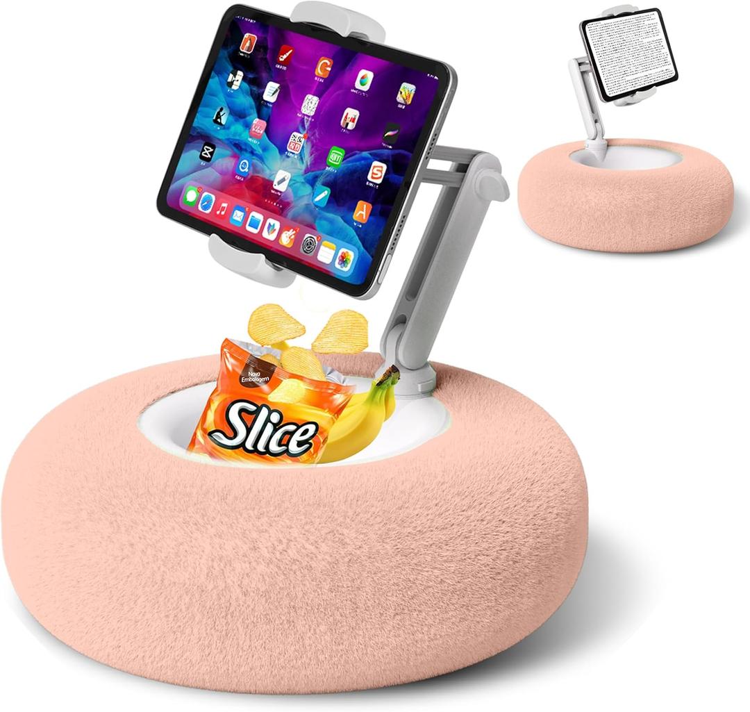 Kindle Pillow Stand Holder for Reading in Bed, Tablet iPad Pillow Stand for Lap Compatible with 4.7"-13" Phone, Tablet, iPad, iPhone, Google, Kindle, Samsung(Pink)