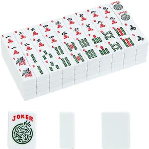 1.2" American Mahjong Tiles, 166 Tiles with White Color (Tiles Only, No Dice and Other Accessories)