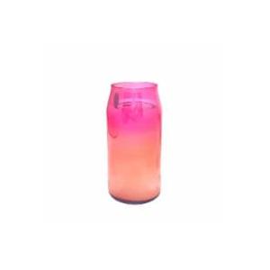 Pink Prayer Candles, 1 Pack - 6" Tall Pillar Candles for Religious, Memorial, Party Decor, Vigil and Emergency Use - Vegetable Oil Wax in Plastic Jar Container