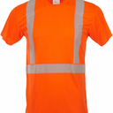 Hi Vis T Shirt, Sleeveless, ANSI Class 2, Orange, Size M