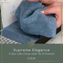 Tidal Blue Facial Washcloths Set of 6 Soft Cloths 10 x 10 100% Viscose Derived from Bamboo Spa-Like Feel Silky Face Cloth for Skin Cleansing