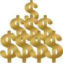 8 Pcs Dollar Themed Party Decorations 13. 4'' Glitter Dollar Birthday Decor Money Investment Bachelorette Foil Cutout for Us Dollar Sign Money Party Casino Night Supplies