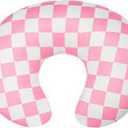 GFU Nursing Pillow Cover for Boys and Girls, Breastfeeding Pillow Case for Newborn, Soft Baby Breastfeeding Pillow Slipcover, Pink Stretchy Feeding Cover (Cover Only)