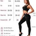 2 x SATINA High Waisted Leggings for Women - Comfortable and Stretchy in Versatile Sizes and Colors - Workout Yoga Leggings Set (Black & Navy Blue)