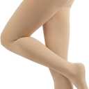 Compression Pantyhose Stockings for Women Men, 20-30 mmHg Medical Graduated Support Opaque Closed Toe Hose Tights, L